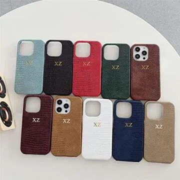 Personalized Gold Silver Initials iPhone Case – Customizable Luxury