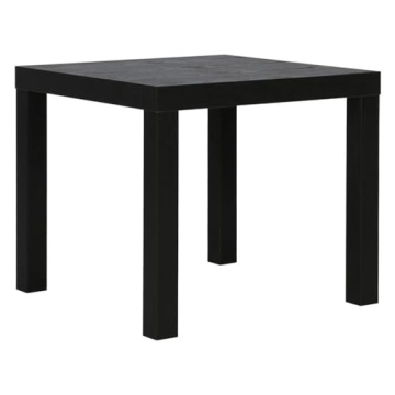 Stylish Ameriwood Home Parsons End Table in Black Oak for Small Spaces