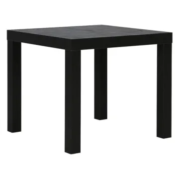 Stylish Ameriwood Home Parsons End Table in Black Oak for Small Spaces