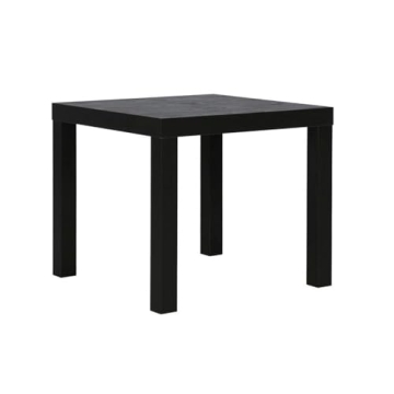 Ameriwood Home Parsons End Table Black Oak Ideal for Small Spaces