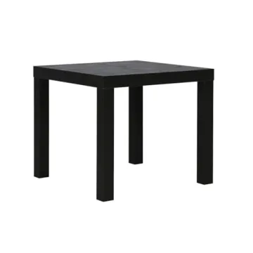 Ameriwood Home Parsons End Table Black Oak Ideal for Small Spaces