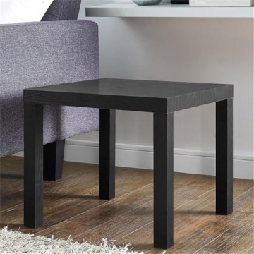 Ameriwood Home Parsons End Table Black Oak Ideal for Small Spaces