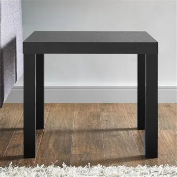 Ameriwood Home Parsons End Table Black Oak Ideal for Small Spaces