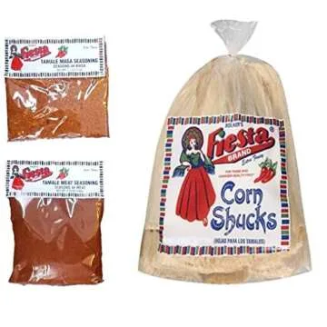 Bolner's Fiesta Extra Fancy Tamale Seasoning Kit With Corn Shucks Bundle - Seasons 4# Meat And Masa:...