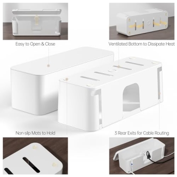 YECAYE Cable Management Box Perfect for Homes and Offices