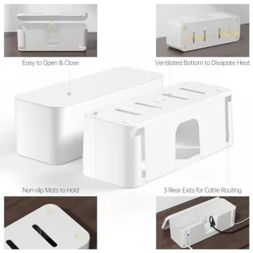 YECAYE Cable Management Box Perfect for Homes and Offices