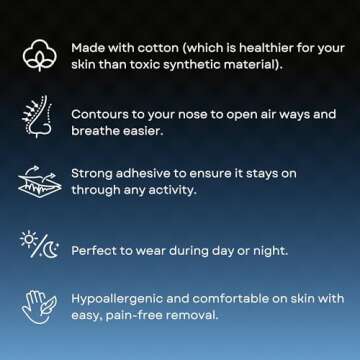 Actually Modern Inhale Nasal Strips for Sleeping - Nose Tapes for Breathing - Anti Snoring Solution & Nasal Congestion Relief Nasal Tape - Universal Fit, Extra Strength for Sensitive Skin (Pink)