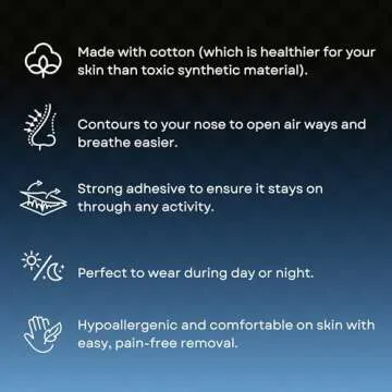 Actually Modern Inhale Nasal Strips for Sleeping - Nose Tapes for Breathing - Anti Snoring Solution & Nasal Congestion Relief Nasal Tape - Universal Fit, Extra Strength for Sensitive Skin (Pink)