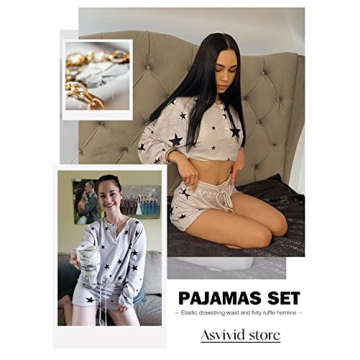 Asvivid Tie Dye Pajamas Soft Comfortable Lounge Set