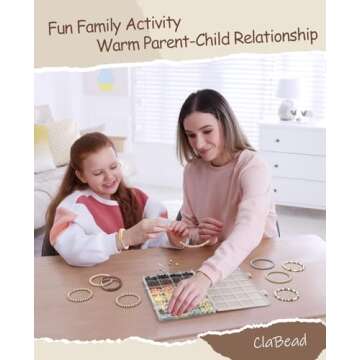 ClaBead Bracelet Making Kit 3200Pcs, Clay Beads Bracelet Kit with Gold Beads and Sliver Beads, Swift Friendship Beads Bracelet Kit for Bracelets Making (Earth Tone)