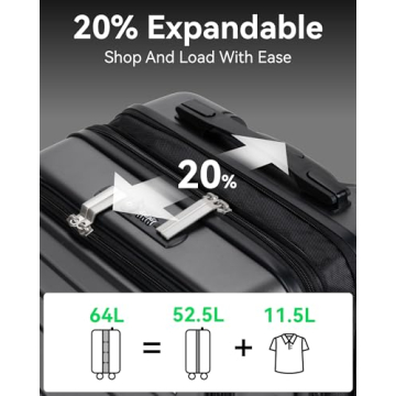 LUGGEX 26 Inch Lightweight Hard Shell Luggage