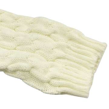 Wrapables Ribbed Cable Knit Leg Warmers for Women