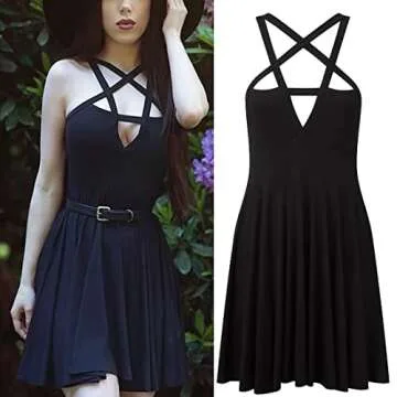 Fashion Dress Gothic Vintage Romantic Casual Goth Dress for Women