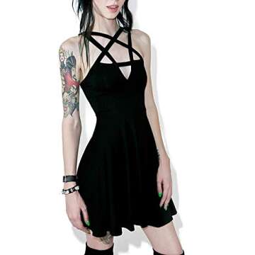 Fashion Dress Gothic Vintage Romantic Casual Goth Dress for Women