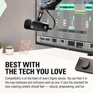 Elgato Wave DX - Dynamic XLR Microphone, Cardioid Pattern, Noise Rejection, Speech optimised for Podcasting, Streaming, Broadcasting, No Signal Booster Required, Works with Any Interface, for Mac, PC