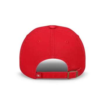 FOCO Men's San Francisco 49ers Cap NFL Logo Casual Hat, Team Color