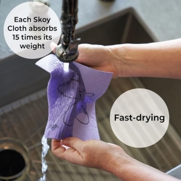 Skoy Cloth 4-pack Versatile Swedish Dishcloths for Cleaning