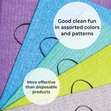 Skoy Cloth 4-pack Versatile Swedish Dishcloths for Cleaning