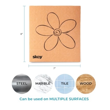 Skoy Cloth 4-pack Versatile Swedish Dishcloths for Cleaning