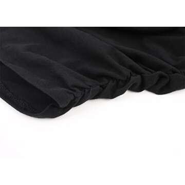 Pregnant Maternity Top, ZUMIY Nursing Breastfeeding Top, Women's Cotton Round Neck Ruched Waist Maternity Cami Shirt Black, Medium