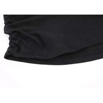 Pregnant Maternity Top, ZUMIY Nursing Breastfeeding Top, Women's Cotton Round Neck Ruched Waist Maternity Cami Shirt Black, Medium