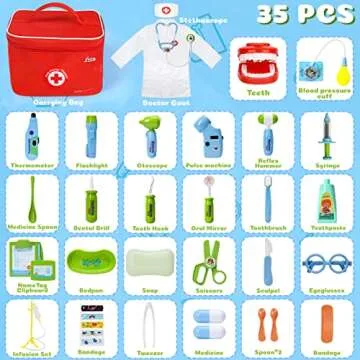 Medical Kit for Kids - 35 Pieces Educational Doctor Playset