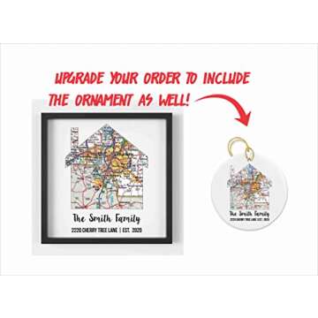 New Home Gift Housewarming Gift Map Art Gift Family Established Sign Last Name Art Family Art Framed...