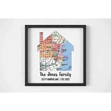 New Home Gift Customized Map Art Perfect for Housewarming