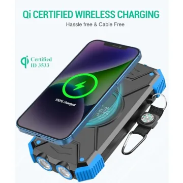 BLAVOR 10,000mAh Solar Power Bank Charger for Outdoor Use