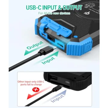 BLAVOR 10,000mAh Solar Power Bank Charger for Outdoor Use