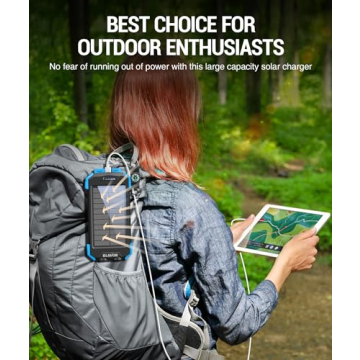 BLAVOR 10,000mAh Solar Power Bank Charger for Outdoor Use