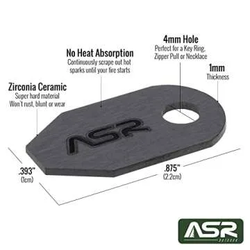 ASR Outdoor 2 Pack Micro EDC Ceramic Striker Survival Fire Starter - Create Sparks Emergency Survival Tool