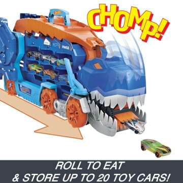 Hot Wheels City Ultimate T-Rex Hauler Toy with Sounds