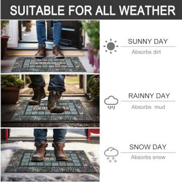 Durable CHICHIC 24 x 36 Door Mat for Every Home