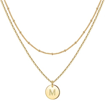 IEFWELL Valentines Day Gifts for Kids - Valentines Day Gifts for Her Kids Gifts Initial M Necklaces ...