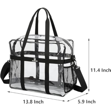 Durable Clear Tote Bag for Stadiums Work and School