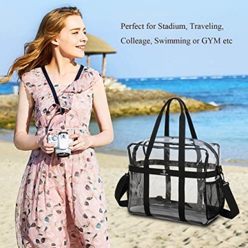 Durable Clear Tote Bag for Stadiums Work and School