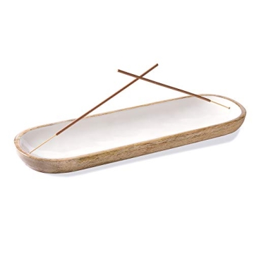 Folkulture 12-Inch Handcrafted Incense Holder - Stylish Ash Catcher for Every Home