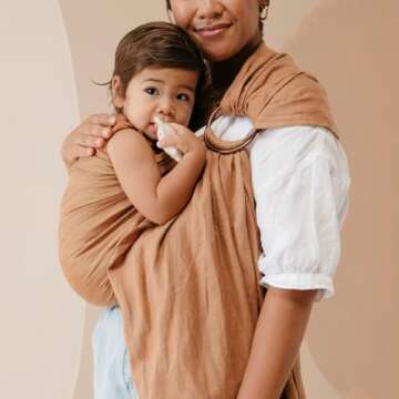 WildBird - Ring Sling Baby Carrier - Newborn to Up to 35 lbs - for Moms, Dads & Caregivers - 100% Na...
