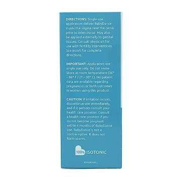 Fairhaven Health BabyDance Fertility Lubricant with 10 Single Use Applicators | for Men and Women Trying to Get Pregnant | Water Based Personal Lube | Made Without Parabens | 40 Grams