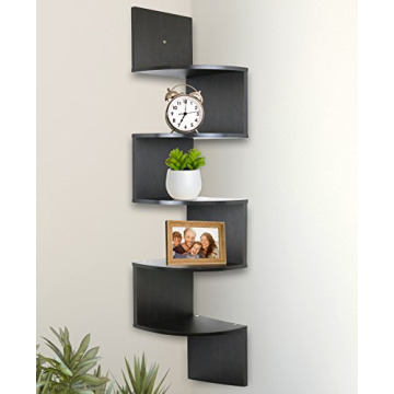 5 Tier Floating Corner Shelf for Stylish Storage Solution