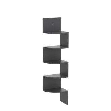 5 Tier Floating Corner Shelf for Stylish Storage Solution