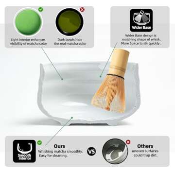 TEANAGOO 7 Pcs Matcha Whisk Set, Matcha Set for Ceremony, Ceramic Matcha Kit, Matcha Tea Set for Mak...
