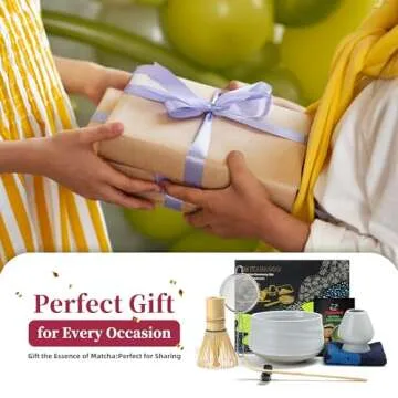 TEANAGOO 7 Pcs Matcha Whisk Set, Matcha Set for Ceremony, Ceramic Matcha Kit, Matcha Tea Set for Making Breakfast/Matcha Latte, Gift for Matcha Lover, Matcha Whisk and Bowl with All Accessories