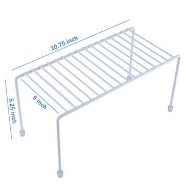 yaenoei Kitchen Shelves, Cabinet Organization Mini Storage Shelf, White,Set of 2