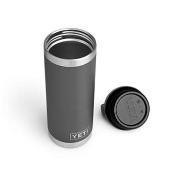 YETI Rambler 18 oz Stainless Steel Vacuum Insulated Bottle with Cap, Charcoal