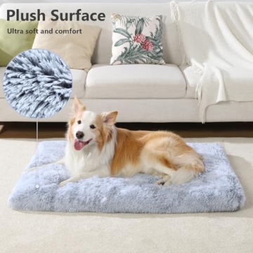 Vonabem Large Dog Bed Crate Pad Soft Anti-Slip Mat