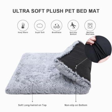 Vonabem Large Dog Bed Crate Pad Soft Anti-Slip Mat