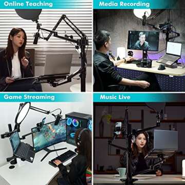 Selfie Desktop Live Stand Set for Streamers