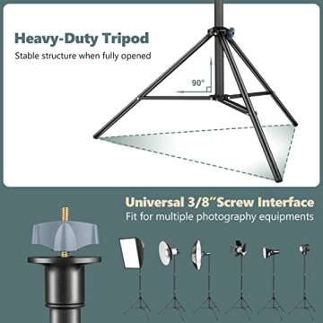 Aureday Backdrop Stand, 10x7 Ft Adjustable Photo Backdrop Stand Kit with 4 Crossbars, 6 Background Clamps, 2 Sandbags, and Carrying Bag for Parties/Wedding/Photography/Festival Decoration